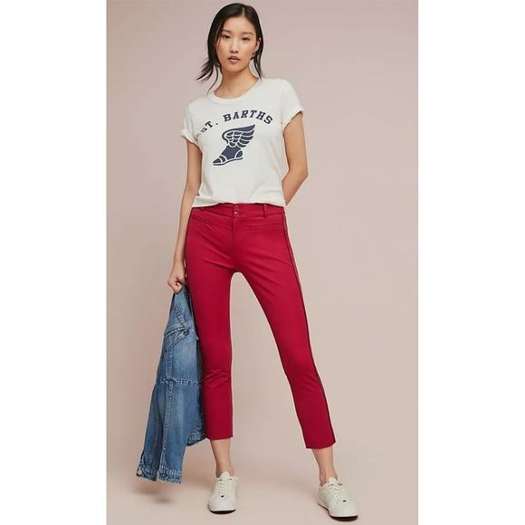 Anthropologie Slim ankle Trousers Pants 8 NEW - Picture 2 of 6